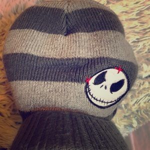 Grey Jack Skellington Beanie w/ Bill